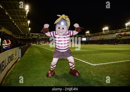 Warrington, Angleterre - 29 janvier 2022 - la mascotte de Wigan Warriors pendant la ligue de rugby Betfred Super League friendly Warrington Wolves vs Wigan Warriors au stade Halliwell Jones, Warrington, Royaume-Uni Dean Williams Banque D'Images