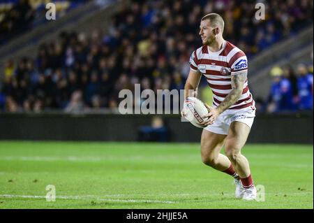 Warrington, Angleterre - 29 janvier 2022 - pendant la Ligue de rugby Betfred Super League friendly Warrington Wolves vs Wigan Warriors au stade Halliwell Jones, Warrington, Royaume-Uni Dean Williams Banque D'Images