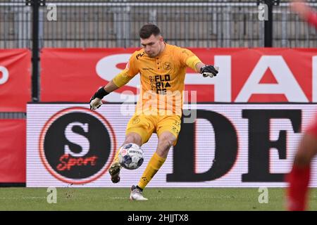 ALMERE, PAYS-BAS - JANVIER 30: Nordin Bakker de Almere City FC pendant le match néerlandais de Keukenkampioendivisiie entre Almere City FC et Telstar à Yanmar Stadion le 30 janvier 2022 à Almere, pays-Bas (photo de Patrick Goosen/Orange Pictures) Banque D'Images