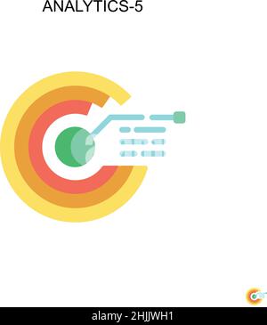 Icône de vecteur simple Analytics-5.Modèle de conception de symbole d'illustration pour élément d'interface utilisateur Web mobile. Illustration de Vecteur