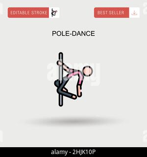 Icône de vecteur simple Pole-dance. Illustration de Vecteur