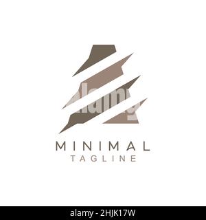 Monogramme créatif pour la lettre initiale A logo - modèle de logo vectoriel minimal pour l'alphabet A. Illustration de Vecteur