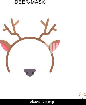 Icône de vecteur simple Deer-Mask.Modèle de conception de symbole d'illustration pour élément d'interface utilisateur Web mobile. Illustration de Vecteur