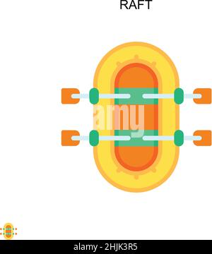 Icône de vecteur simple Raft.Modèle de conception de symbole d'illustration pour élément d'interface utilisateur Web mobile. Illustration de Vecteur