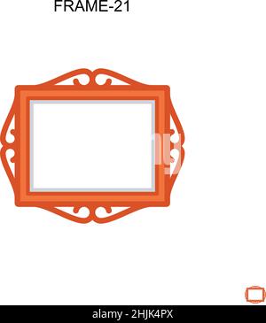 Icône de vecteur simple Frame-21.Modèle de conception de symbole d'illustration pour élément d'interface utilisateur Web mobile. Illustration de Vecteur