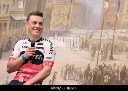 Emiel VERMEULEN lors de la présentation officielle de GO SPORT - Roubaix Lille Métropole 2022 équipe cycliste le 27 janvier 2022 à Roubaix, France - photo Laurent Sanson / LS Medianord / DPPI Banque D'Images