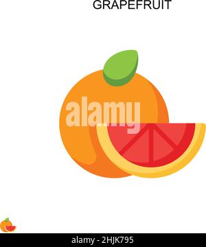 Icône de vecteur simple de pamplemousse.Modèle de conception de symbole d'illustration pour élément d'interface utilisateur Web mobile. Illustration de Vecteur