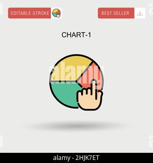 Icône de vecteur simple Chart-1. Illustration de Vecteur