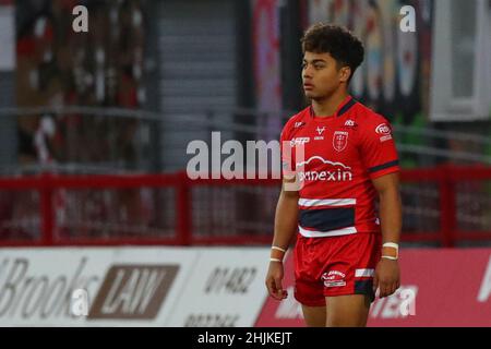 Phoenix Laulu-Togaga'e (29) de Hull KR pendant le match Banque D'Images