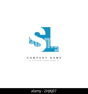 Logo commercial simple pour lettre initiale SL - logo alphabétique - modèle de logo vectoriel monogramme pour initiales de nom commercial Illustration de Vecteur