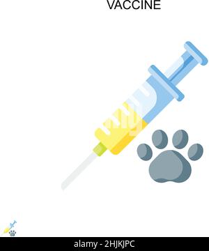 Icône de vecteur simple de vaccin.Modèle de conception de symbole d'illustration pour élément d'interface utilisateur Web mobile. Illustration de Vecteur