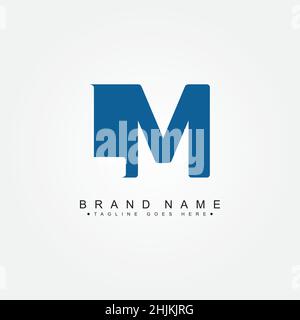 Logo minimal d'entreprise pour Alphabet LM - lettre initiale L et M logo - Monogram Vector logo Template pour les initiales de nom d'entreprise Illustration de Vecteur
