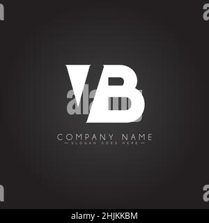 Logo commercial simple pour lettre initiale VB - logo alphabétique - modèle de logo vectoriel monogramme pour initiales de nom commercial Illustration de Vecteur