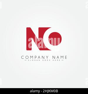 Lettre initiale SANS logo - logo d'entreprise minimal pour Alphabet N et O - modèle de logo vectoriel de monogramme pour initiales de nom d'entreprise Illustration de Vecteur
