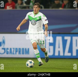 Wolfsburg, Allemagne.08th déc. 2015. Firo Fuvuball, football, 8th décembre 2015 UEFA Champions League VfL Wolfsburg - Manchester United 3:2 action individuelle Max Kruse crédit: dpa/Alay Live News Banque D'Images