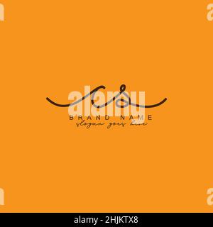 Lettre initiale logo CS - logo de signature manuscrite - logo vectoriel minimal pour les initiales en mode d'écriture manuscrite Illustration de Vecteur