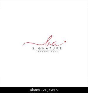 Lettre initiale logo BA - logo de style Signature dessiné à la main - logo vectoriel minimal pour les initiales en style d'écriture manuscrite Illustration de Vecteur