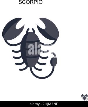 Icône de vecteur simple Scorpion.Modèle de conception de symbole d'illustration pour élément d'interface utilisateur Web mobile. Illustration de Vecteur