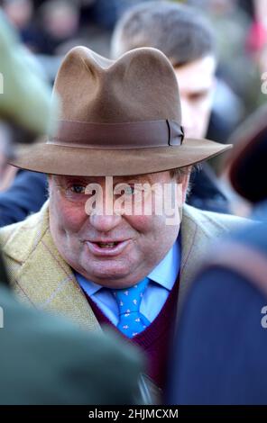 Course au champ de courses de Cheltenham, Prestbury Park, le jour des essais du festival en janvier, avant le festival de la coupe d'or de Cheltenham en mars.Cinquième course 2,3 Banque D'Images