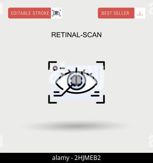 Icône de vecteur simple d'acquisition rétinienne. Illustration de Vecteur