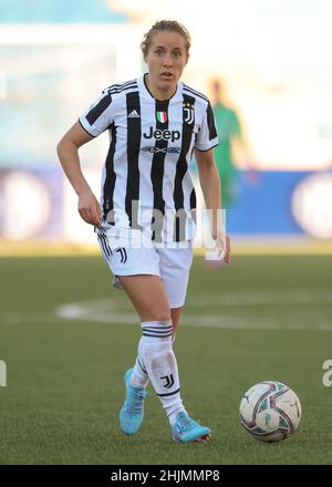 Lecco, Italie, 30th janvier 2022.Valentina Cernoia de Juventus pendant le match de coppa Italia Femminile au Stadio Mario Rigamonti, Lecco.Le crédit photo devrait se lire: Jonathan Moscrop / Sportimage Banque D'Images