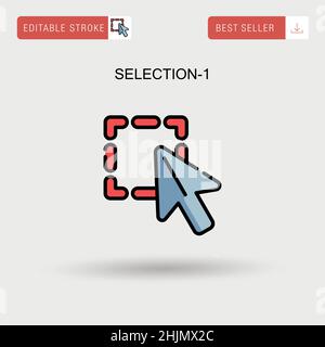 Sélection-1 icône de vecteur simple. Illustration de Vecteur