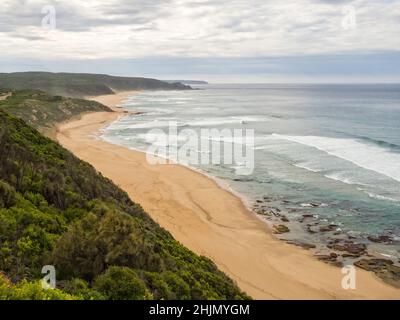 Johanna Beach photographiée de Slippery point - Johanna, Victoria, Australie Banque D'Images