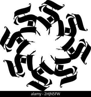 Composition de police de la lettre gothique S. Vector.Ancienne lettre majuscule sur fond blanc.La calligraphie est belle et élégante.Monogramme élégant. Illustration de Vecteur