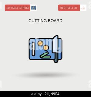 Icône de vecteur simple de la planche à découper. Illustration de Vecteur