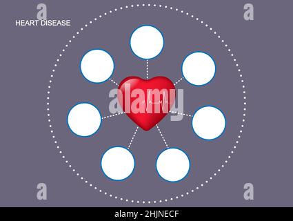 graphiques dessin coeur, pour présentation concept de maladie de coeur illustration de vecteur Illustration de Vecteur