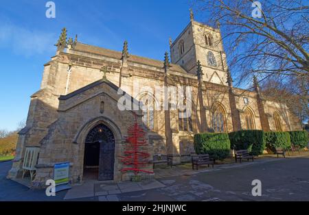 Royaume-Uni, Yorkshire du Nord, Knaresborough, Église Saint-Jean-Baptiste Banque D'Images