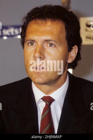 FRANZ BECKENBAUER joueur de football allemand à New York Cosmos Banque D'Images