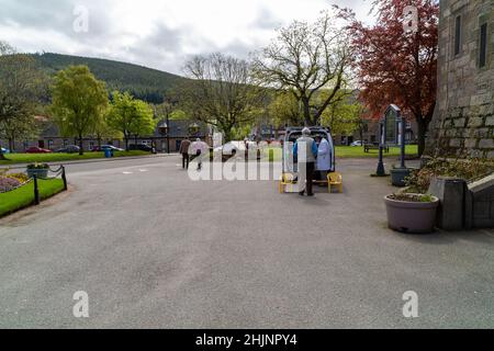 Centre ville de Ballater, Aberdeenshire, Écosse Banque D'Images