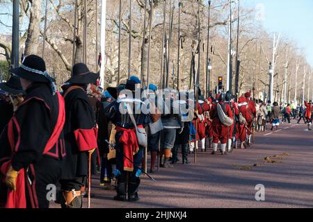 Un anniversaire du martyre de Charles Ier quand le roi fut exécuté le 30th 1649 janvier Banque D'Images