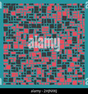 Illustration d'arrière-plan d'art génératif Abstract Offset Quads Illustration de Vecteur