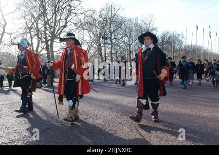 Un anniversaire du martyre de Charles Ier quand le roi fut exécuté le 30th 1649 janvier Banque D'Images