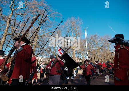 Un anniversaire du martyre de Charles Ier quand le roi fut exécuté le 30th 1649 janvier Banque D'Images