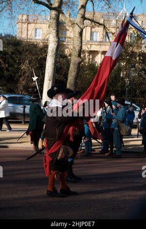 Un anniversaire du martyre de Charles Ier quand le roi fut exécuté le 30th 1649 janvier Banque D'Images