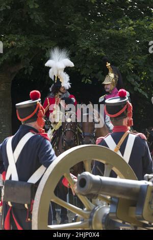 Réincorporation du premier empire Guarde Imperiale régiment France Napoléon Bonaparte Banque D'Images