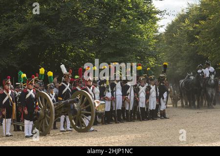 Réincorporation du premier empire Guarde Imperiale régiment France Napoléon Bonaparte Banque D'Images