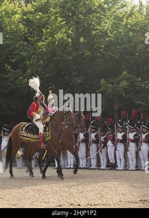 Réincorporation du premier empire Guarde Imperiale régiment France Napoléon Bonaparte Banque D'Images