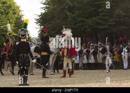 Réincorporation du premier empire Guarde Imperiale régiment France Napoléon Bonaparte Banque D'Images