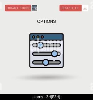 Options icône de vecteur simple. Illustration de Vecteur