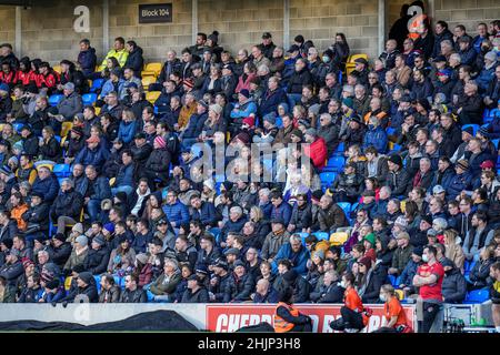 Wimbledon, Royaume-Uni.19th janvier 2022.Supporters lors du match de championnat de Betfred entre London Broncos et Widnes Vikings au Cherry Red Records Stadium, Plough Lane, Wimbledon, Angleterre, le 30 janvier 2022.Photo de David Horn.Crédit : Prime Media Images/Alamy Live News Banque D'Images