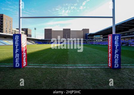 Wimbledon, Royaume-Uni.19th janvier 2022.Vue générale la nouvelle maison des London Broncos avant le match de championnat de Betfred entre London Broncos et Widnes Vikings au Cherry Red Records Stadium, Plough Lane, Wimbledon, Angleterre, le 30 janvier 2022.Photo de David Horn.Crédit : Prime Media Images/Alamy Live News Banque D'Images