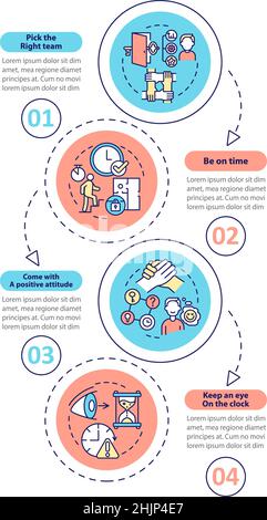 Modèle d'infographie verticale sur les méthodes gagnantes de la salle d'évacuation Illustration de Vecteur