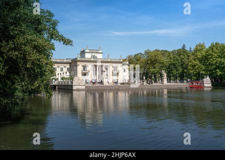 Palais Lazienki sur l'île au parc Lazienki - Varsovie, Pologne Banque D'Images