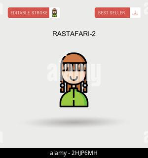 Icône de vecteur simple Rastafari-2. Illustration de Vecteur
