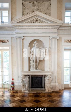 La salle de bal du palais Lazienki sur l'île au parc Lazienki - Varsovie, Pologne Banque D'Images