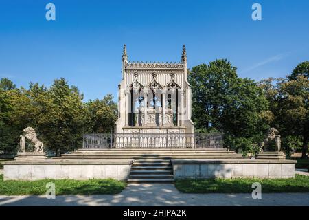 Mausolée de la famille Potocki au palais Wilanow - Varsovie, Pologne Banque D'Images